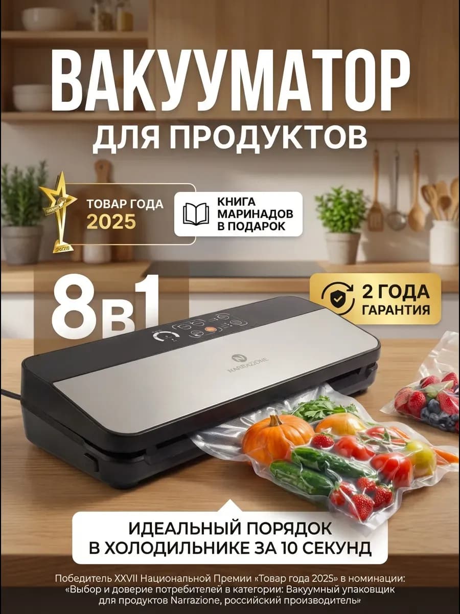 Вакууматор для продуктов с рулоном