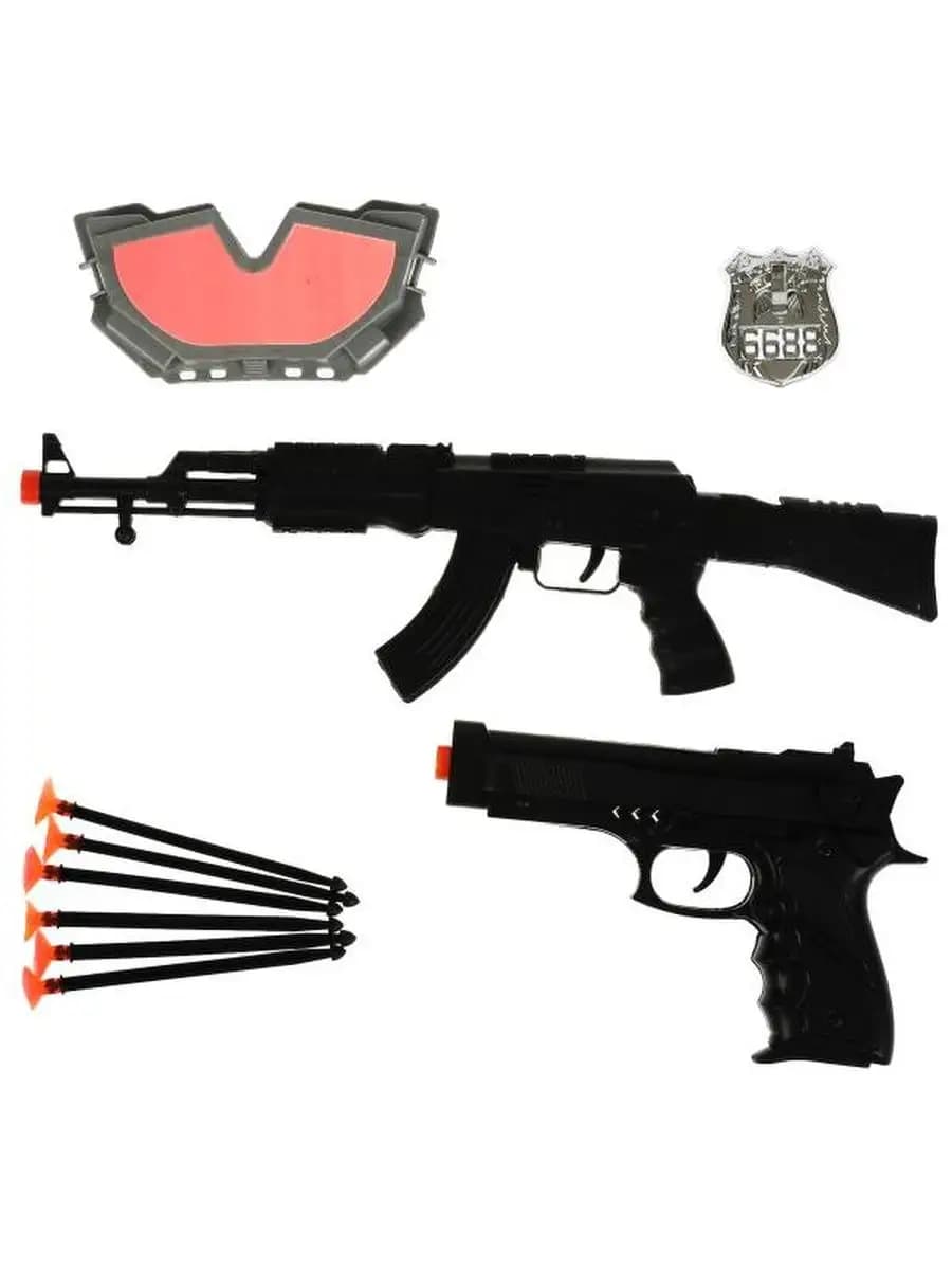 Игрушечное оружие автомат калашникова пистолет с присосками