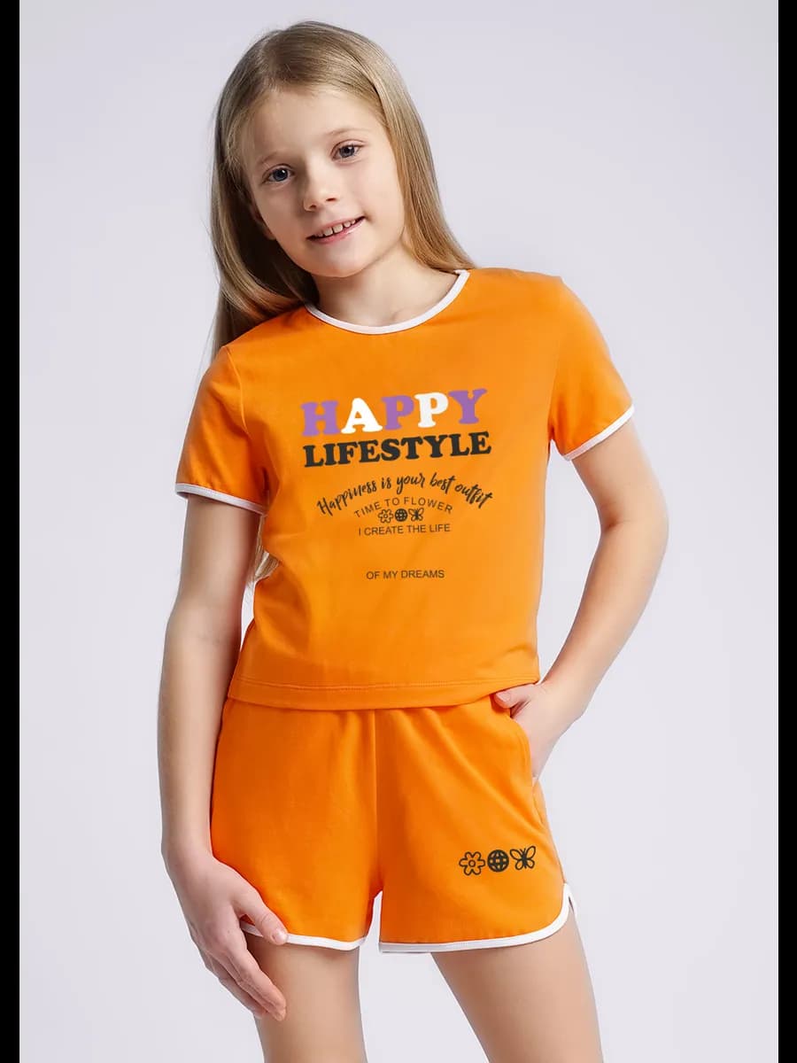 Футболка детская из хлопка с принтом