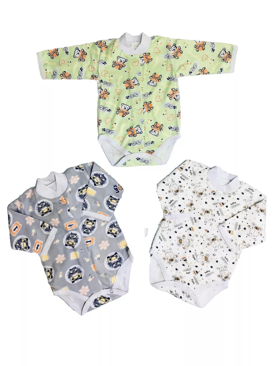 Боди, слип для мальчика 3 шт с начесом