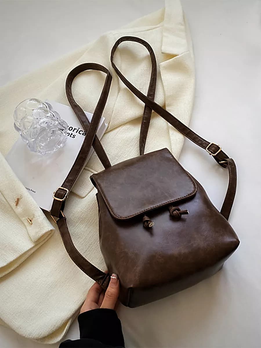 Рюкзак маленький кожаный