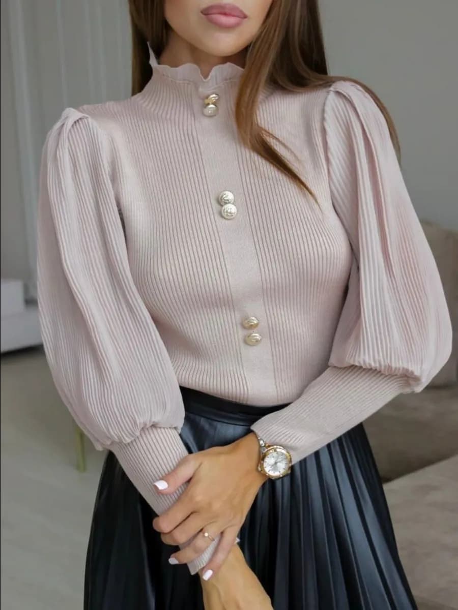 Блузка нарядная офисная с длинным рукавом