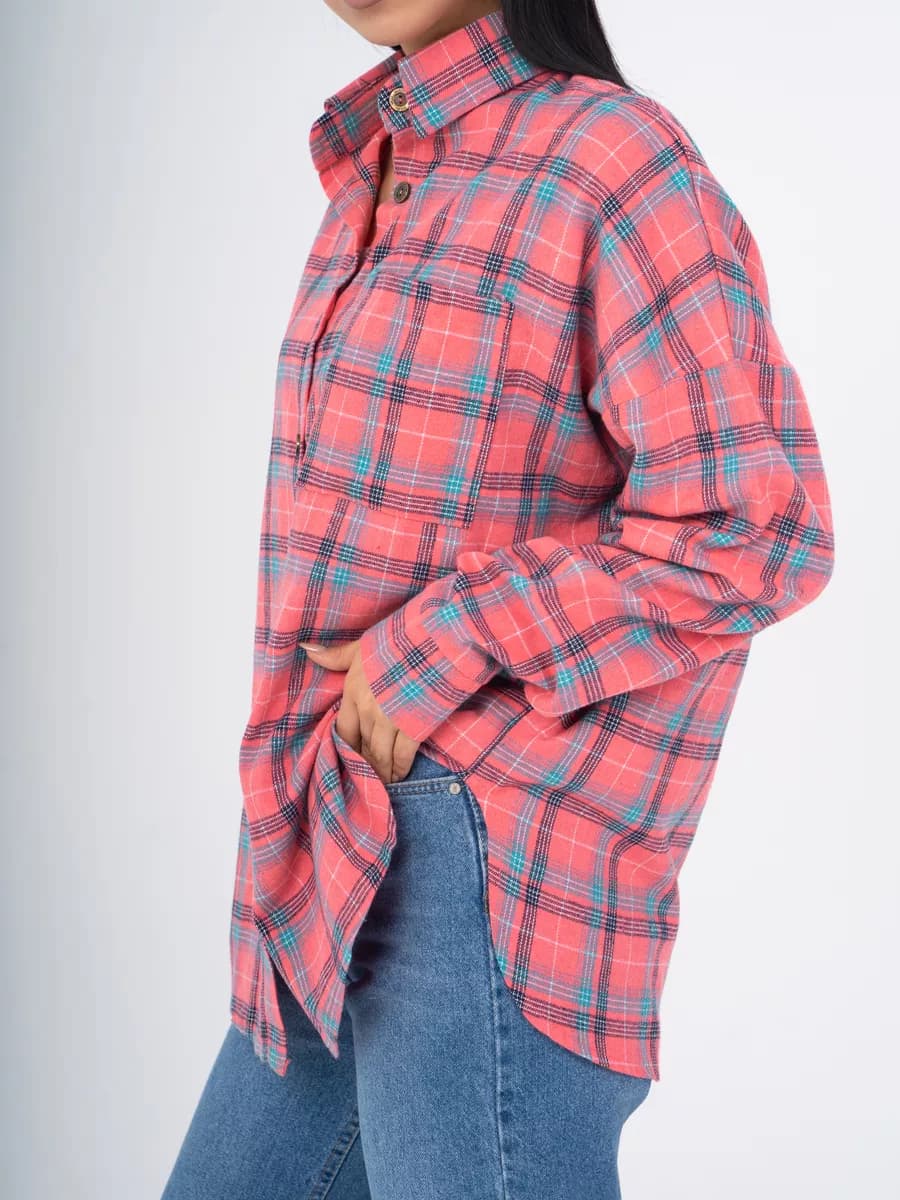 Клетчатая рубашка оверсайз