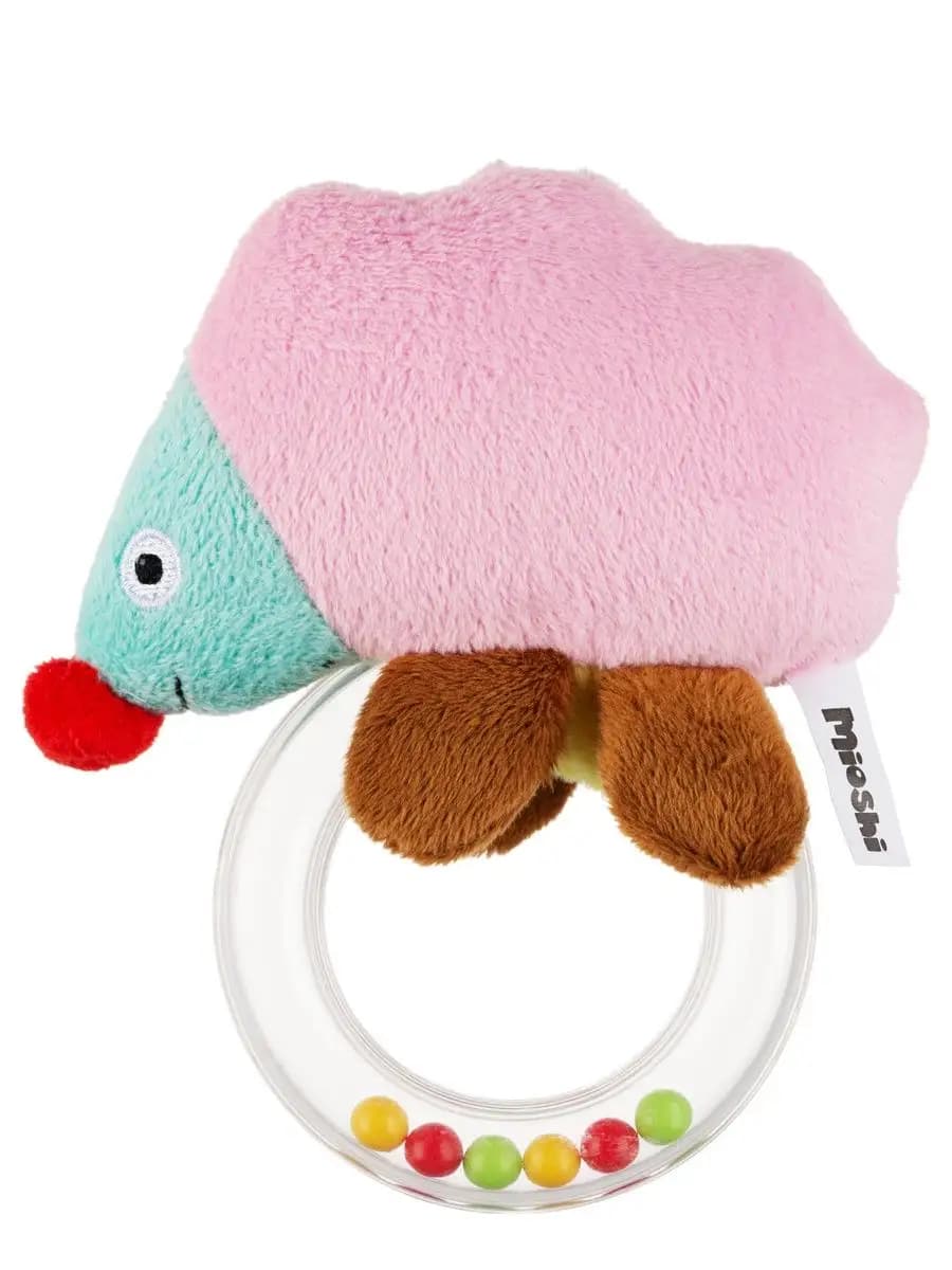Мягкая игрушка погремушка-кольцо для новорожденных