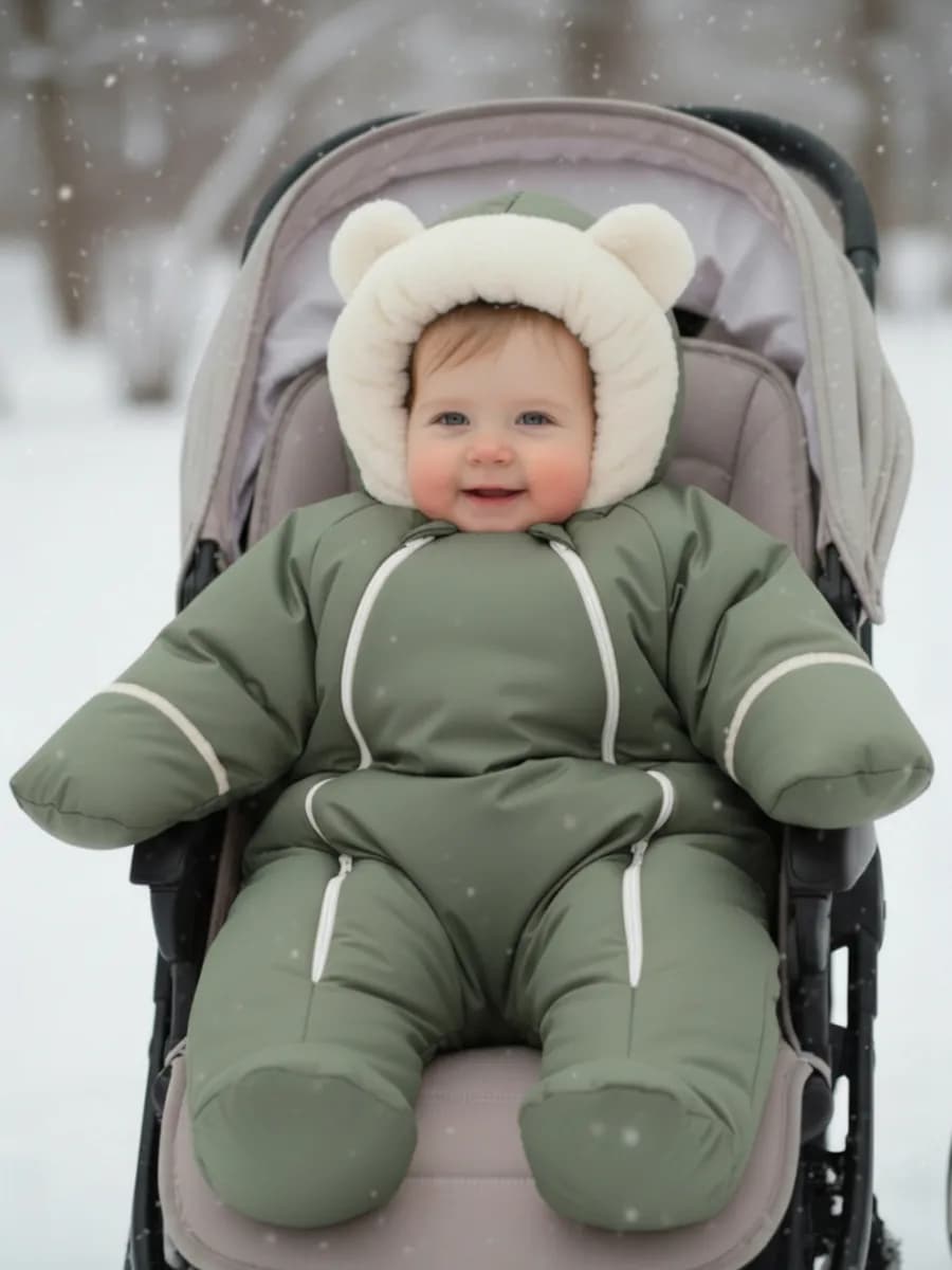 Демисезонный комбинезон для новорожденных зима