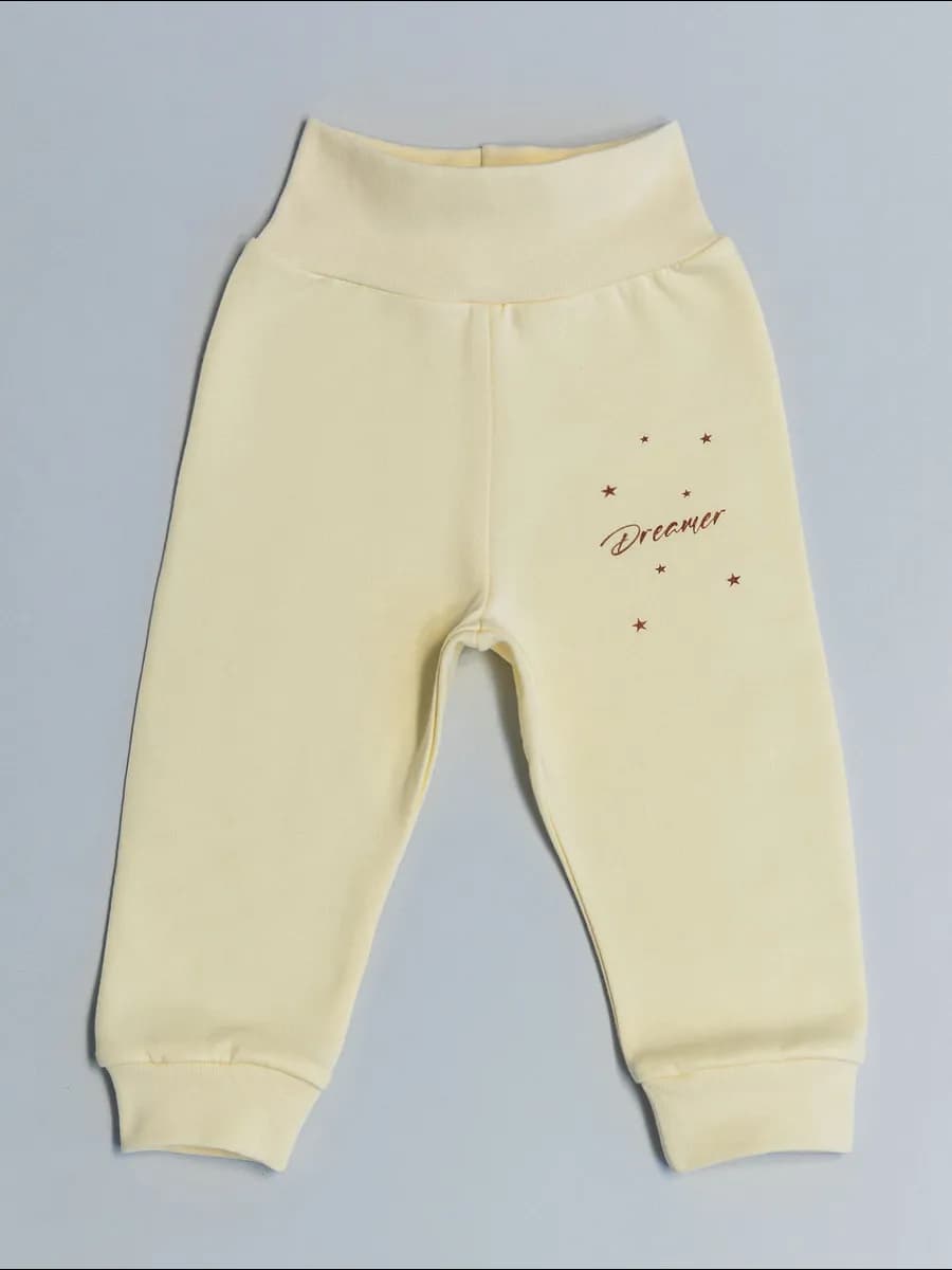 Брюки для новорожденных из футера с начесом