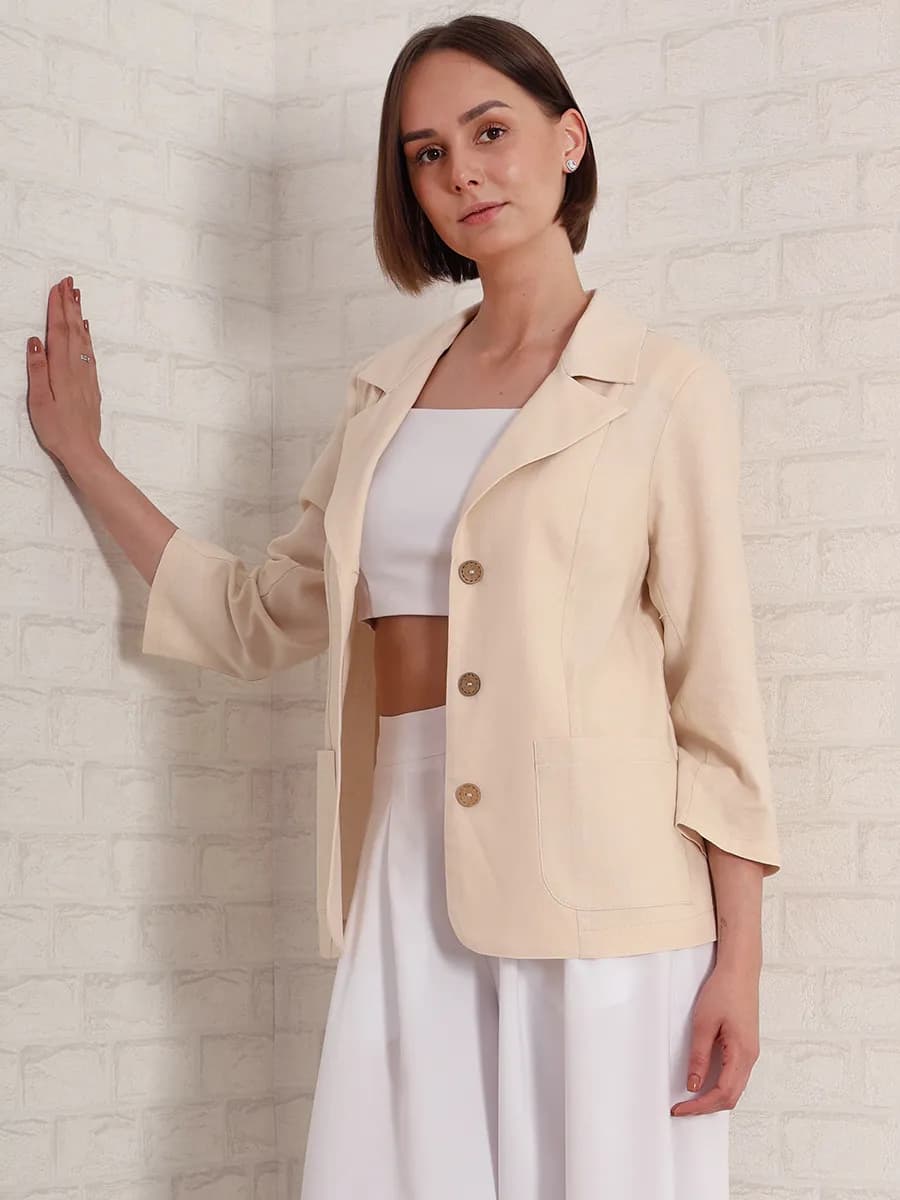 Льняной жакет летний пиджак