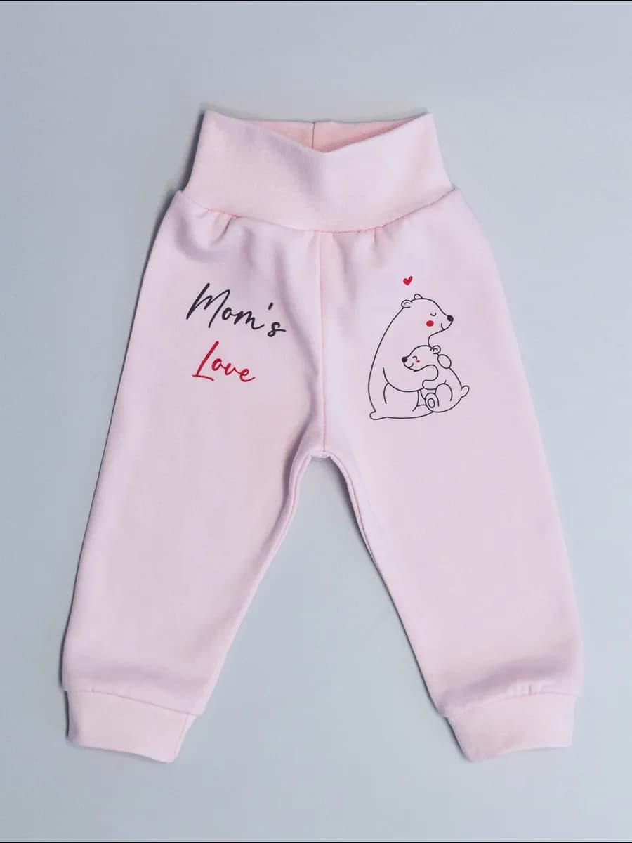 Брюки для новорожденных из футера с начесом