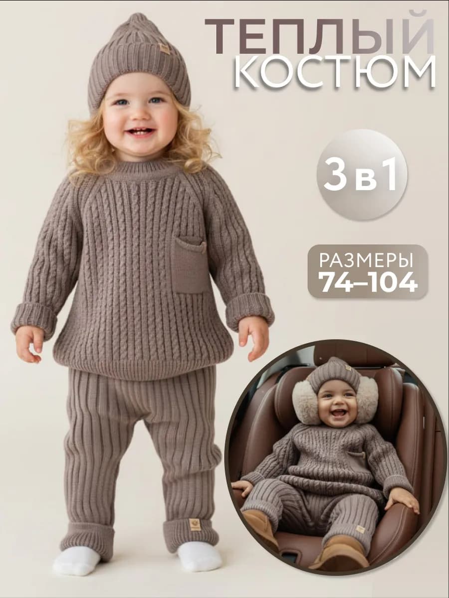 Костюм для малыша вязаный