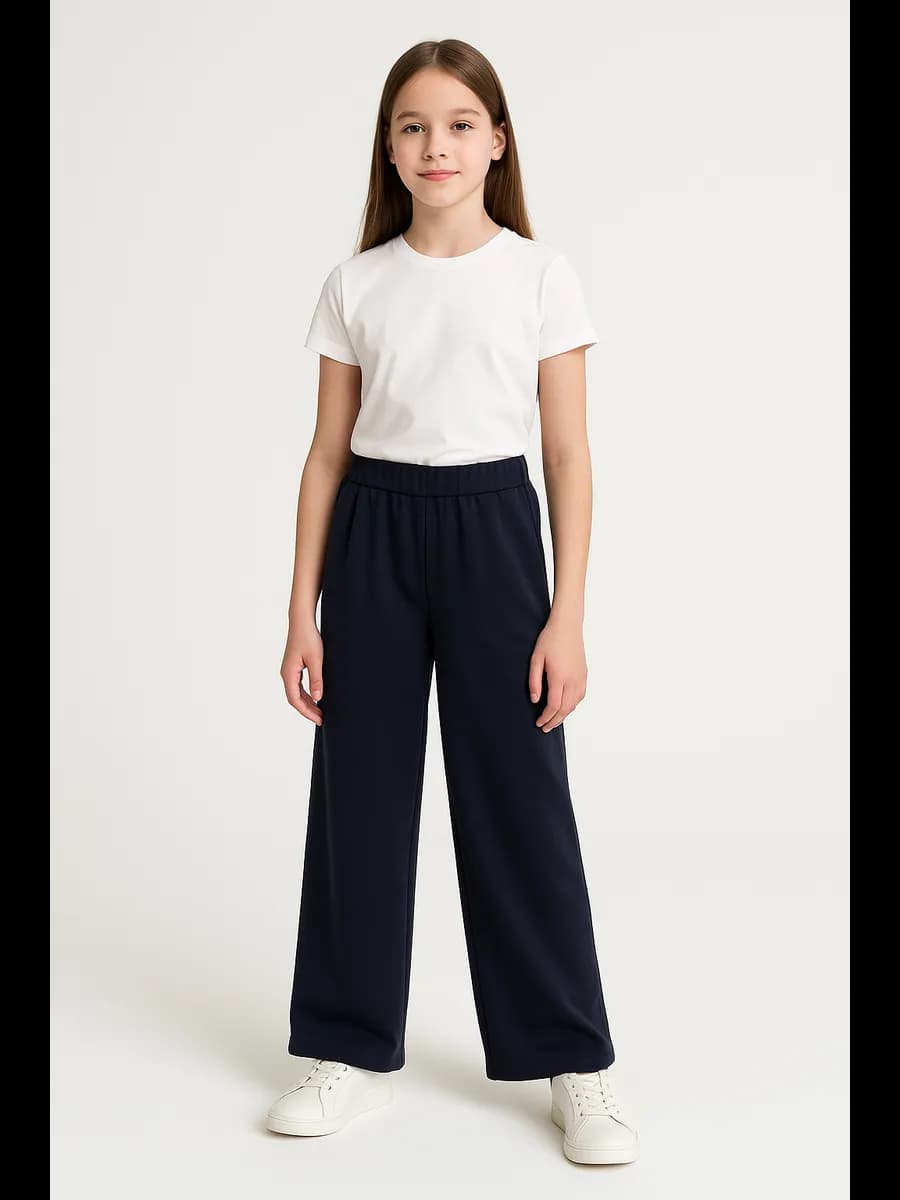 Брюки школьные синие
