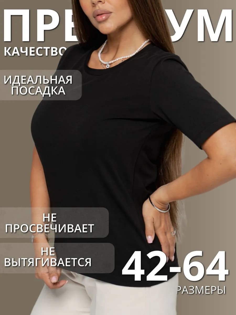 Футболка базовая черная