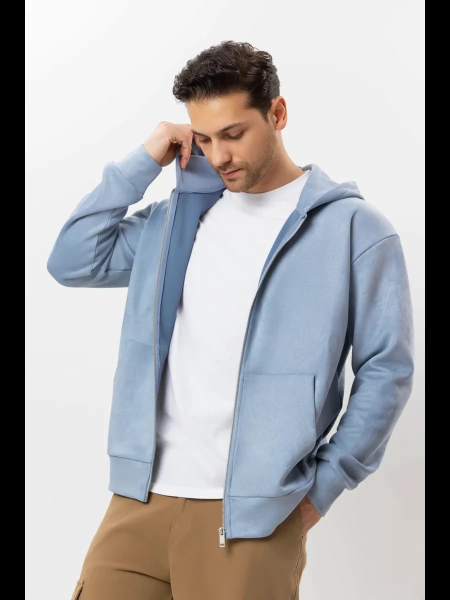 Зипка худи толстовка с капюшоном оверсайз замшевая