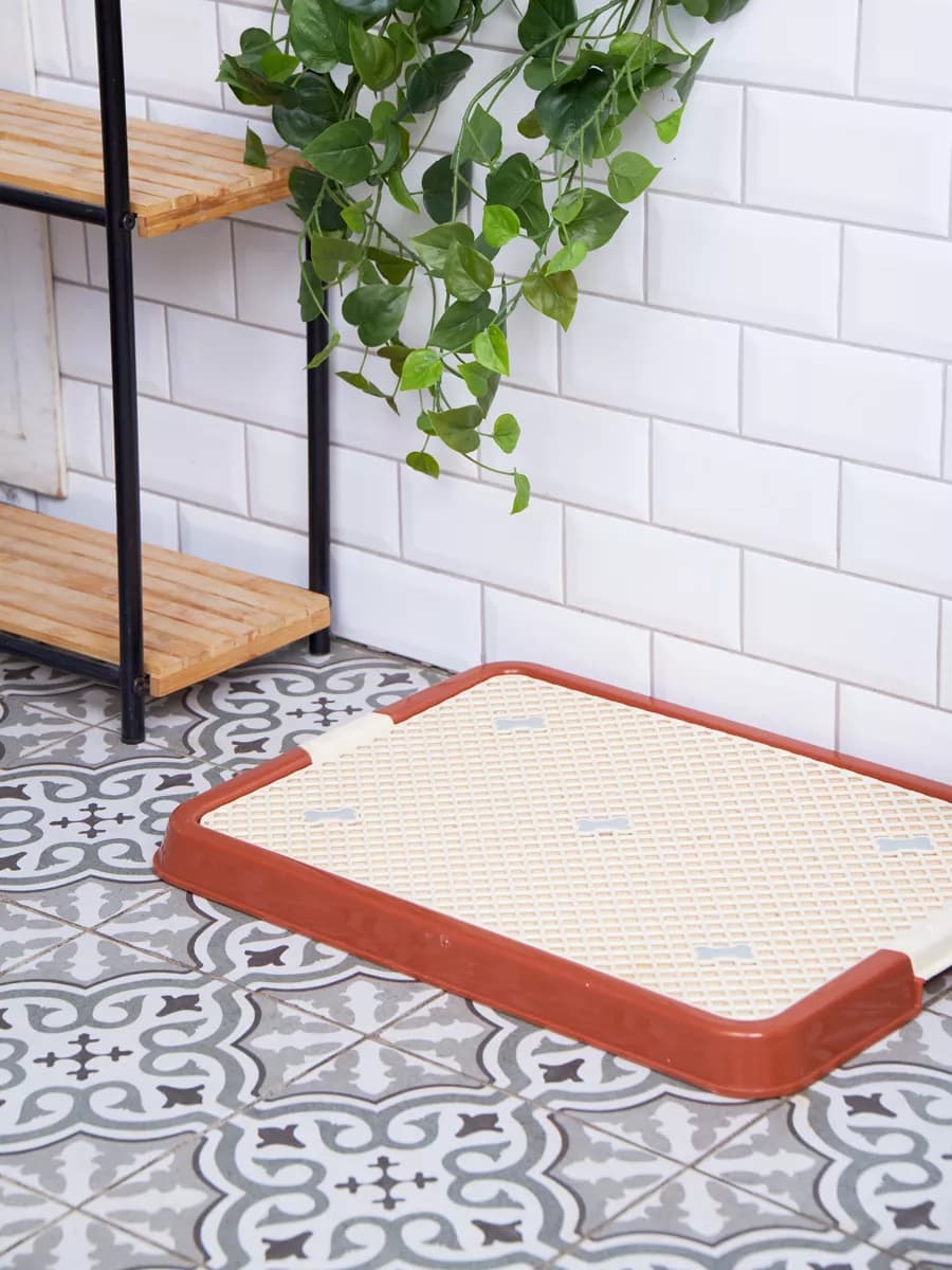 Туалет для собак (лоток под пеленку) с сеткой 50х38х3,5см