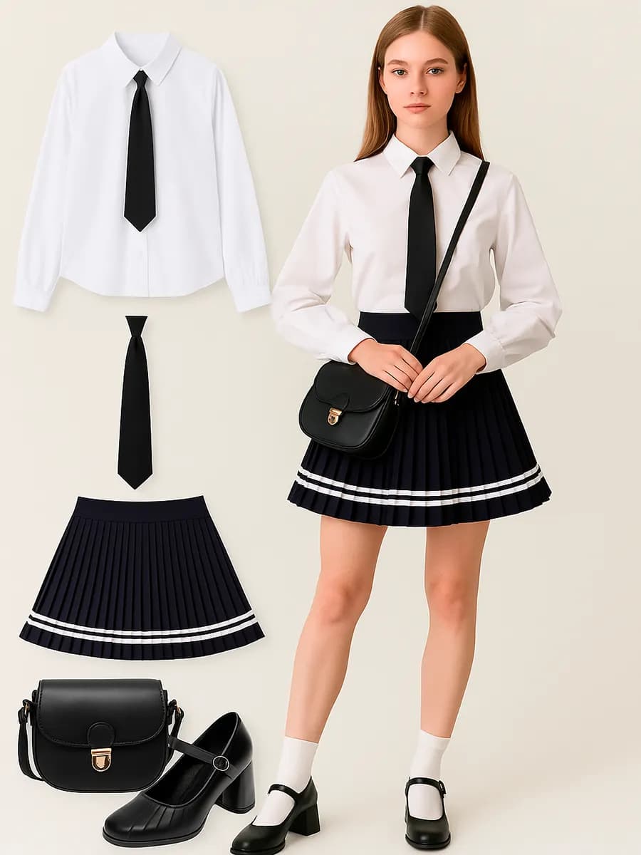 юбка школьная плиссе