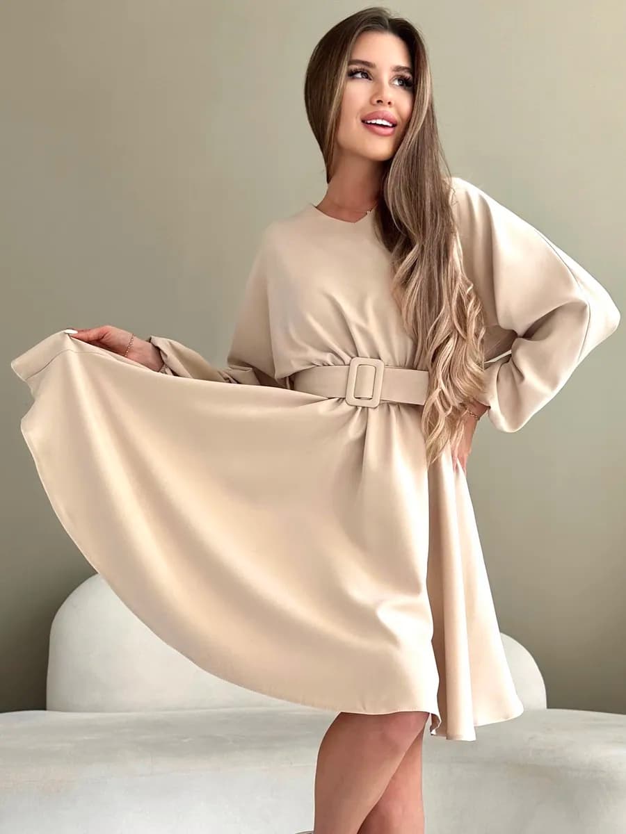 Платье вечернее праздничное офисное с поясом