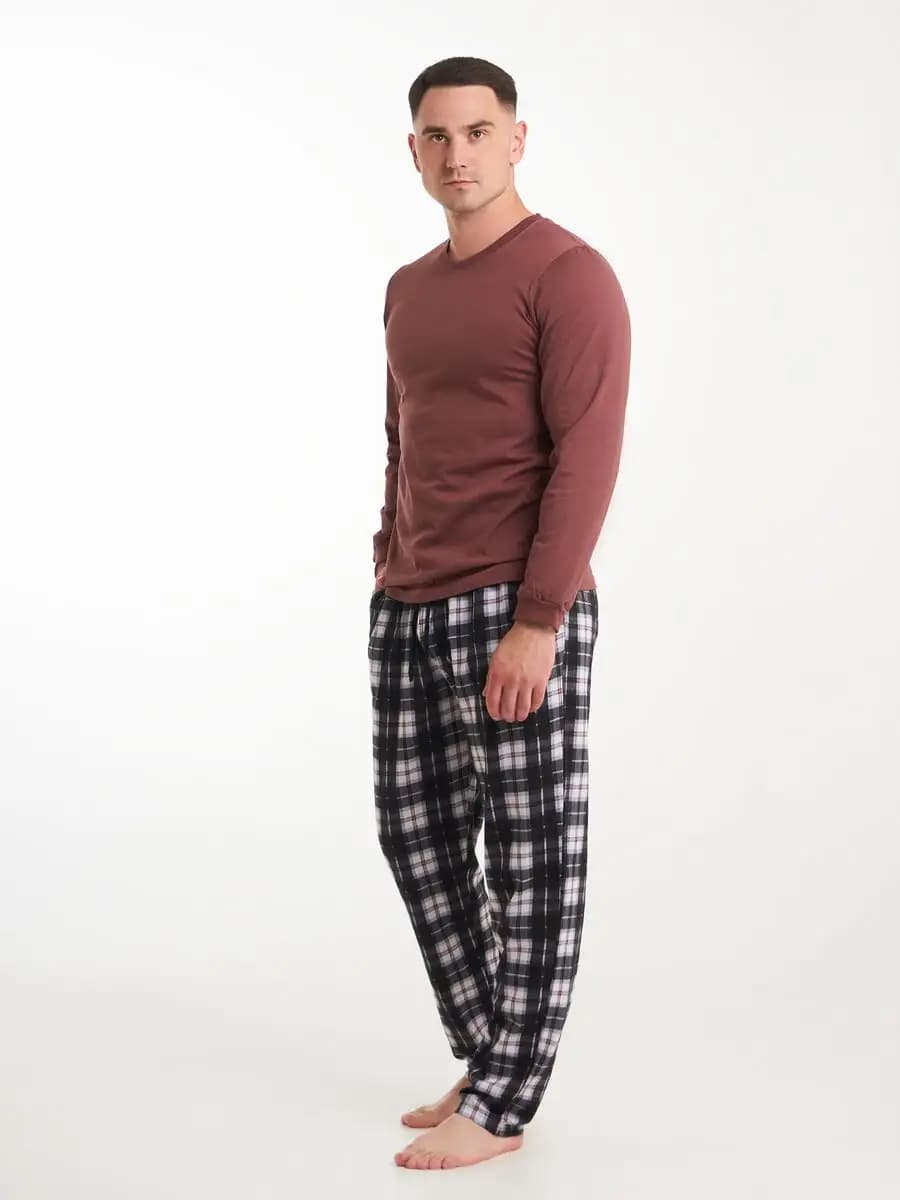 Пижама со штанами больших размеров хлопок