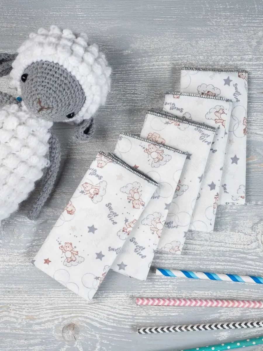 Носовые платки детские для новорожденных 5 шт