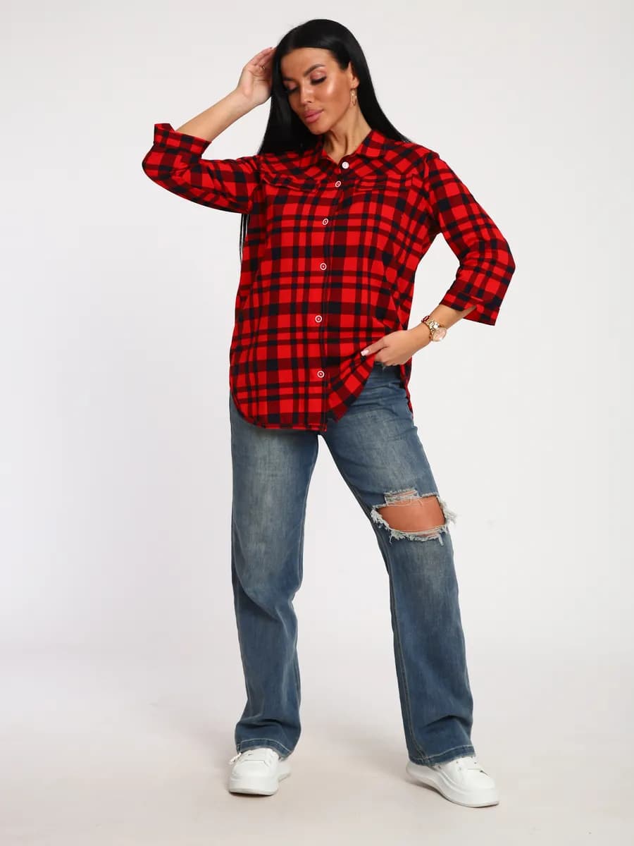 Яркая рубашка больших размеров