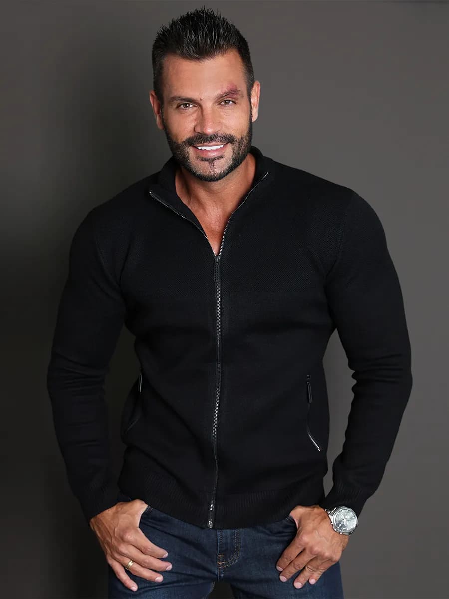 Кардиган на молнии офисный