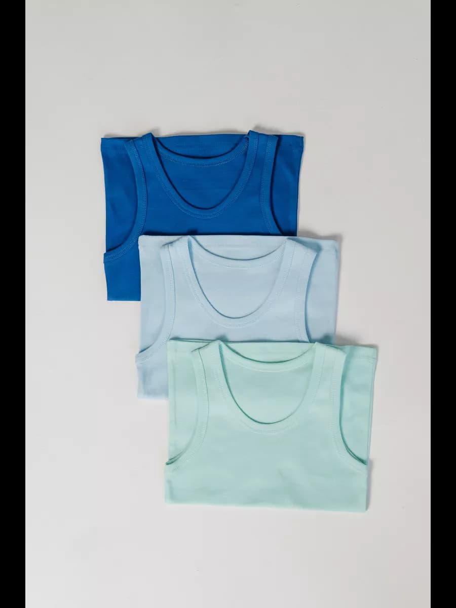 Майка хлопковая для мальчика набор 3 шт