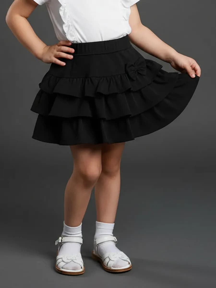 Юбка 3-12 хлопковая летняя в садик с воланами