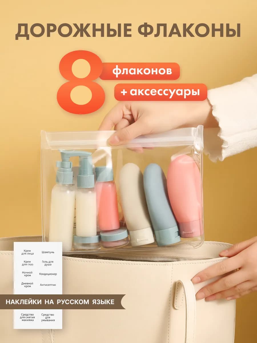 Дорожный набор флаконов для путешествий