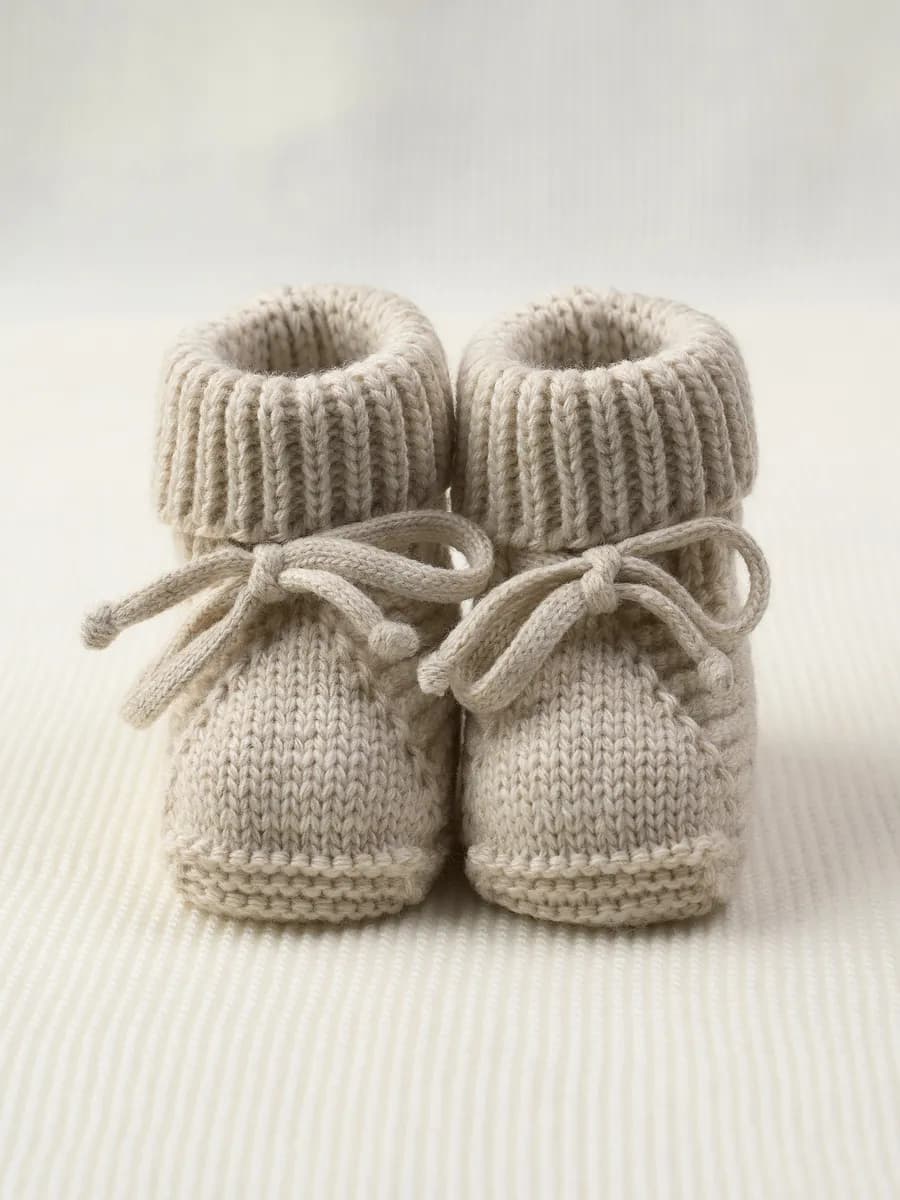 Пинетки для новорожденных вязаные