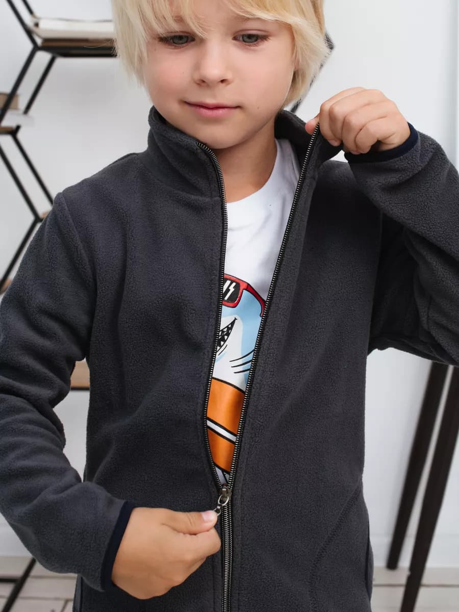 Утепленная толстовка из флиса на молнии