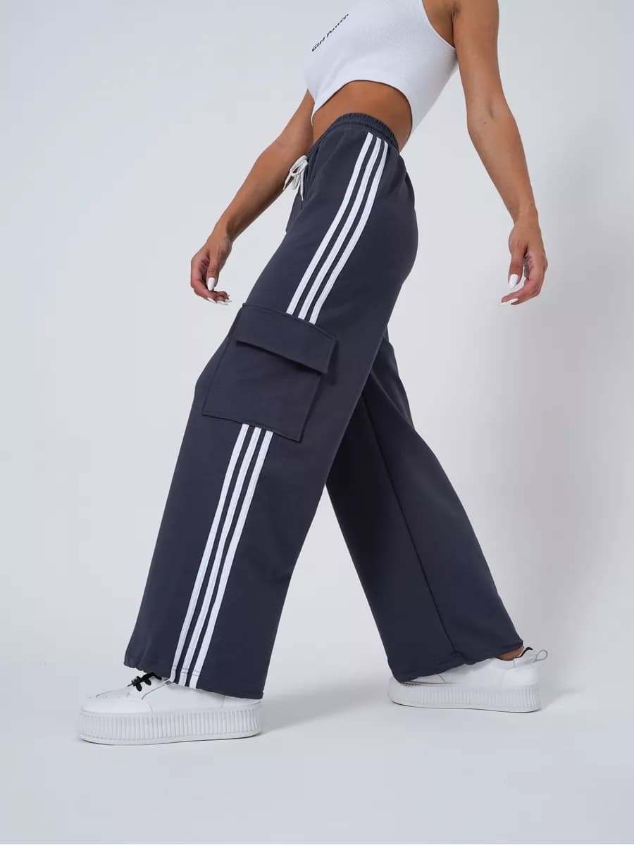 Брюки карго широкие с утяжками