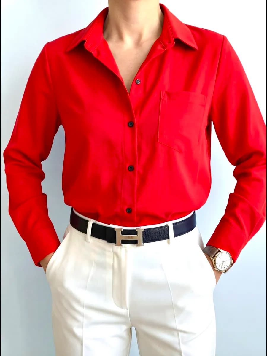 Рубашка классическая для офиса летняя