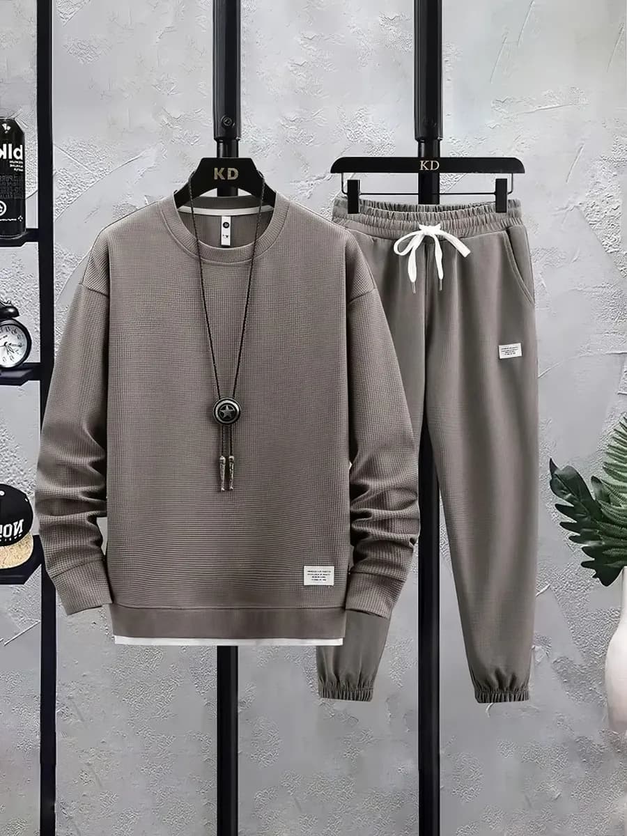 Костюм спортивный брюки и свитшот осень оверсайз