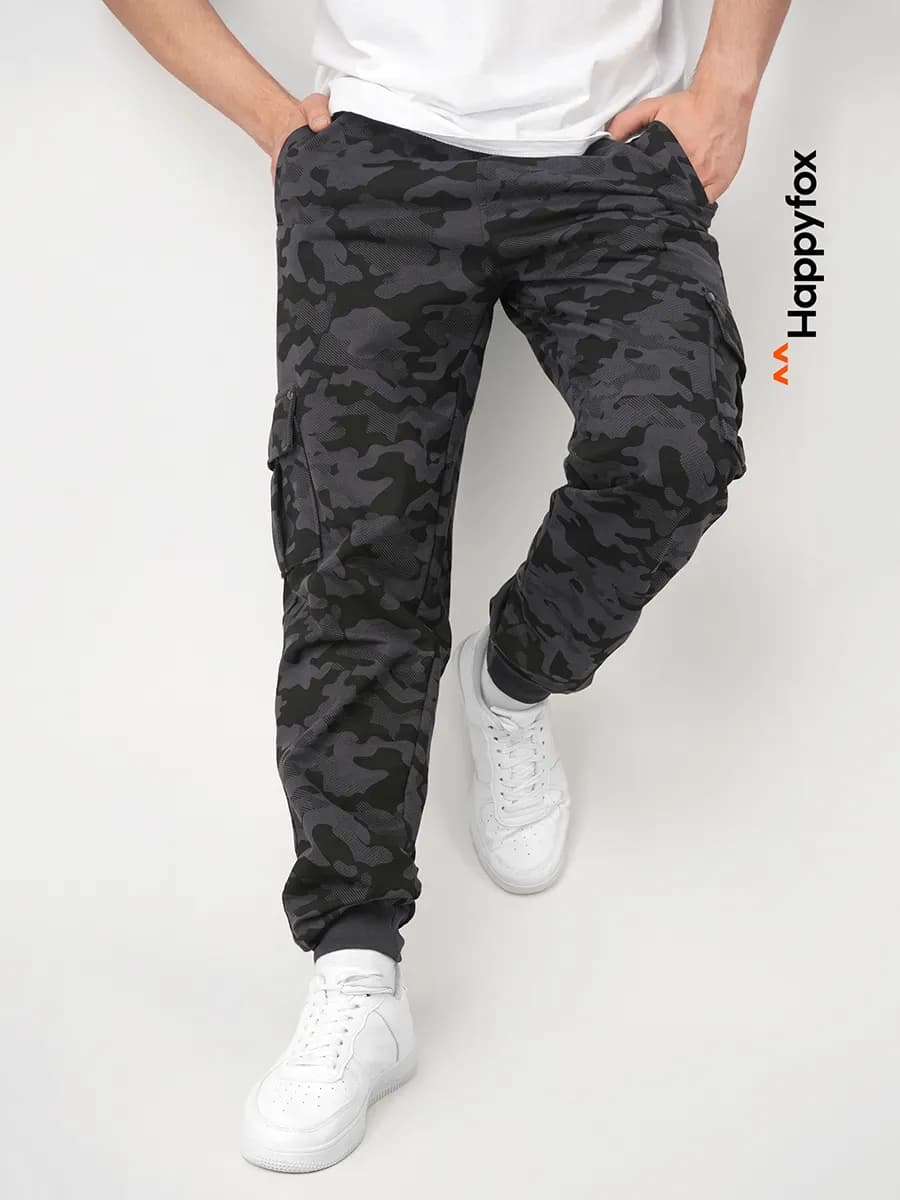 Штаны спортивные джоггеры камуфляжные футер демисезонные