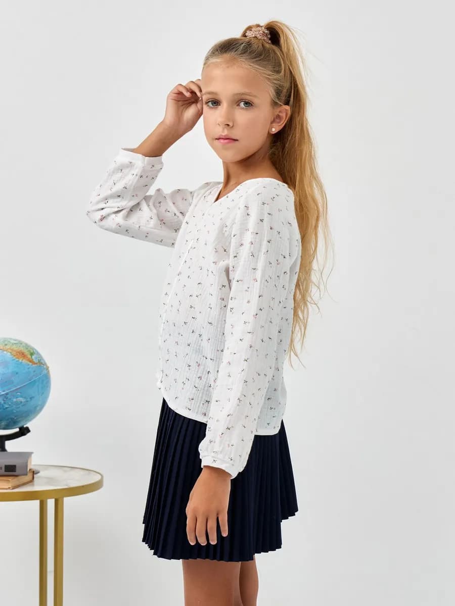 Блузка школьная для девочки хлопок