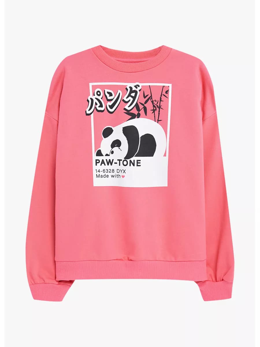 Толстовка с принтом-пандой