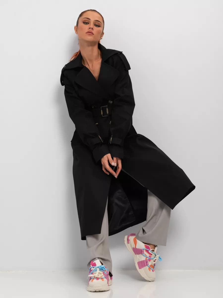 Плащ длинный осень верхняя одежда