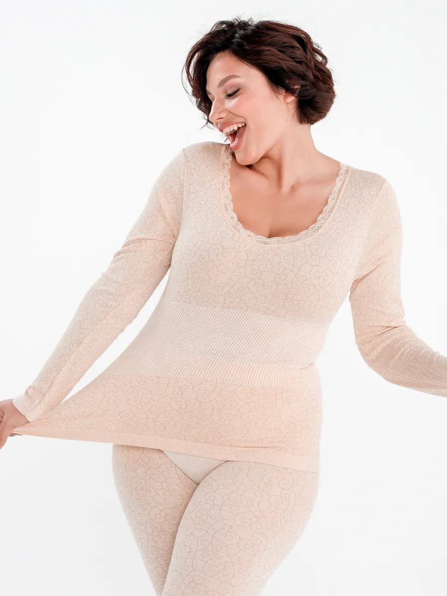 Термобелье больших размеров лонгслив и леггинсы