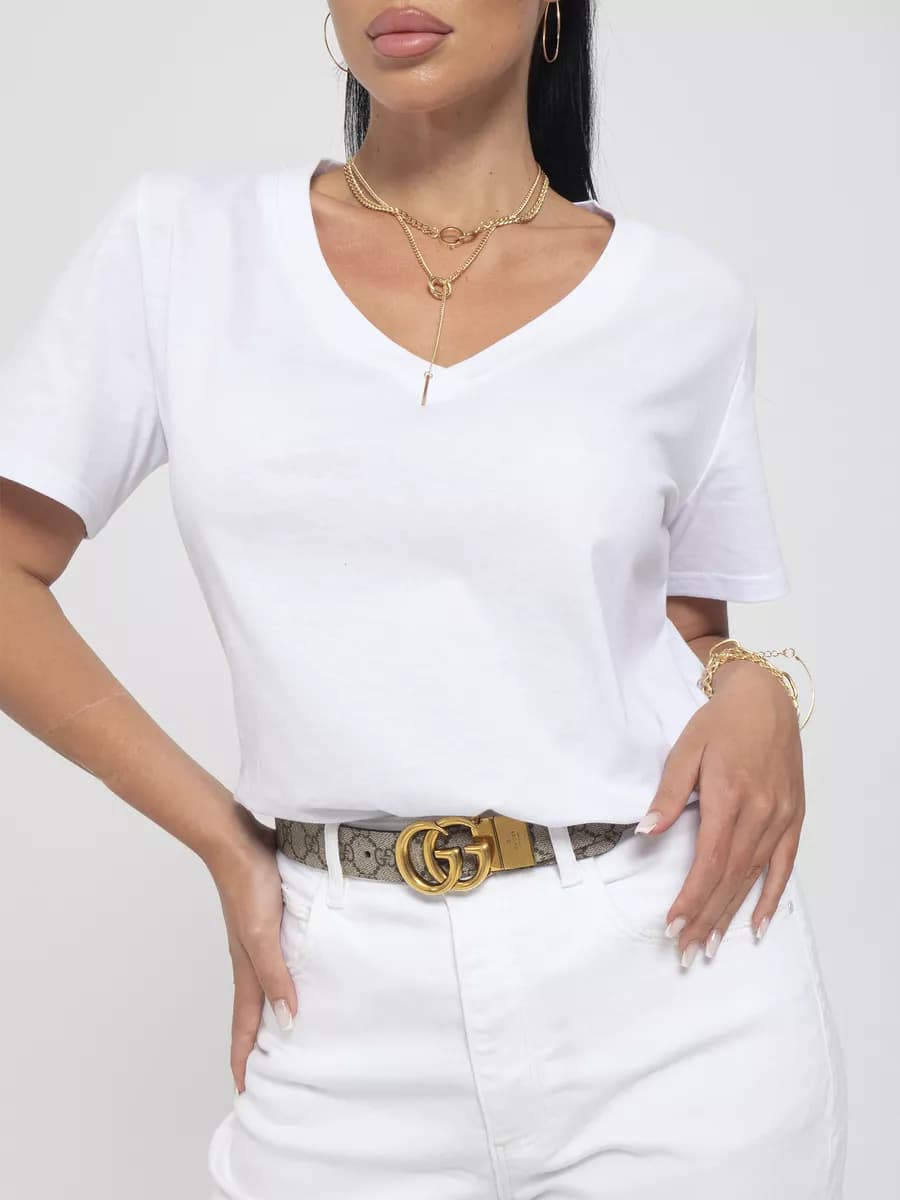 Футболка женская базовая однотонная летняя