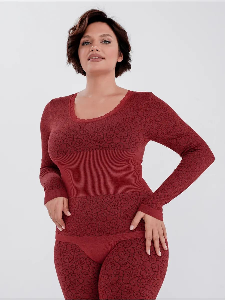 Термобелье больших размеров лонгслив и леггинсы