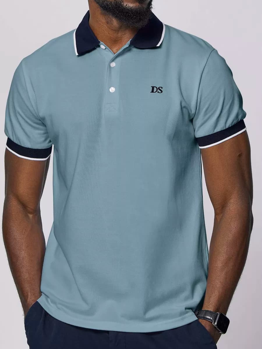 Футболка поло мужское с коротким рукавом хлопок