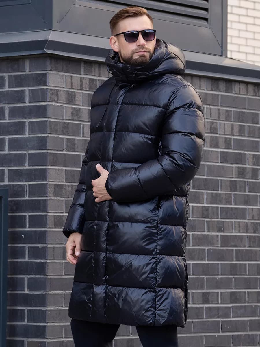 Пуховик зимний длинный