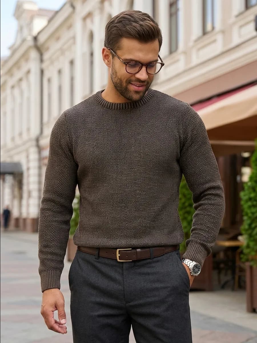 Свитер вязаный