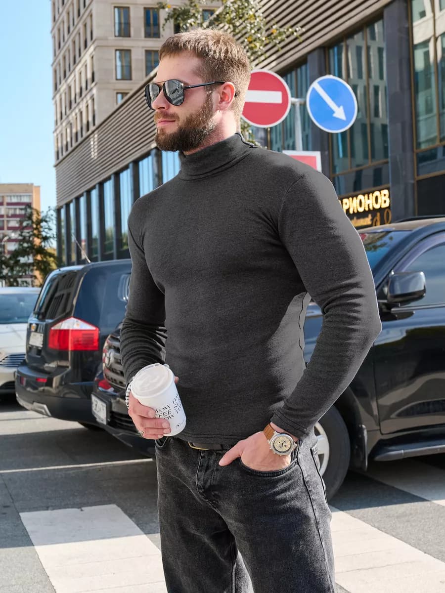 Водолазка базовая утепленная хлопок