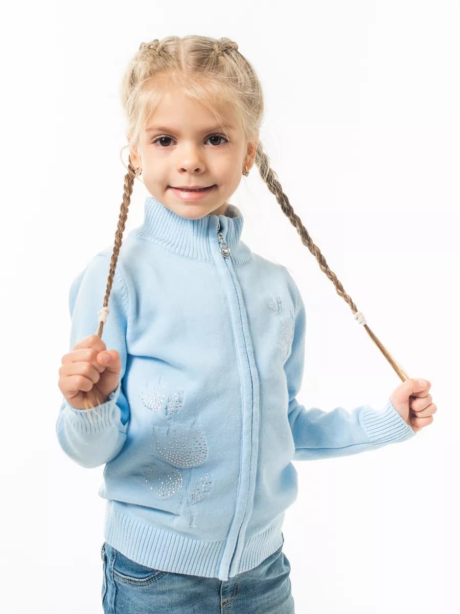 Вязаная кофта на молнии