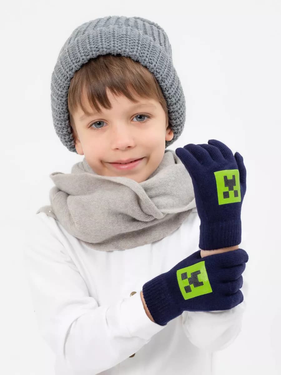 Перчатки детские сенсорные Minecraft