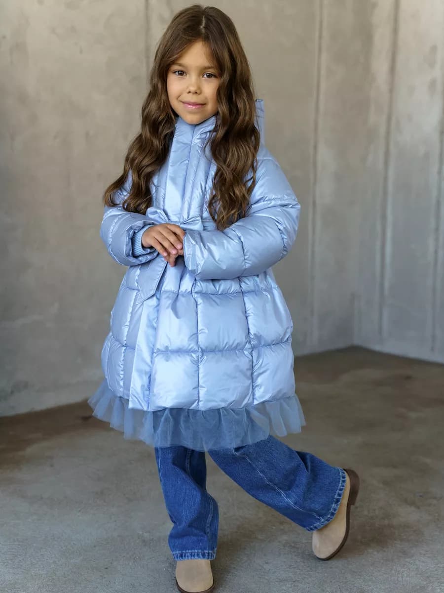 пальто демисезонное для девочки с капюшоном