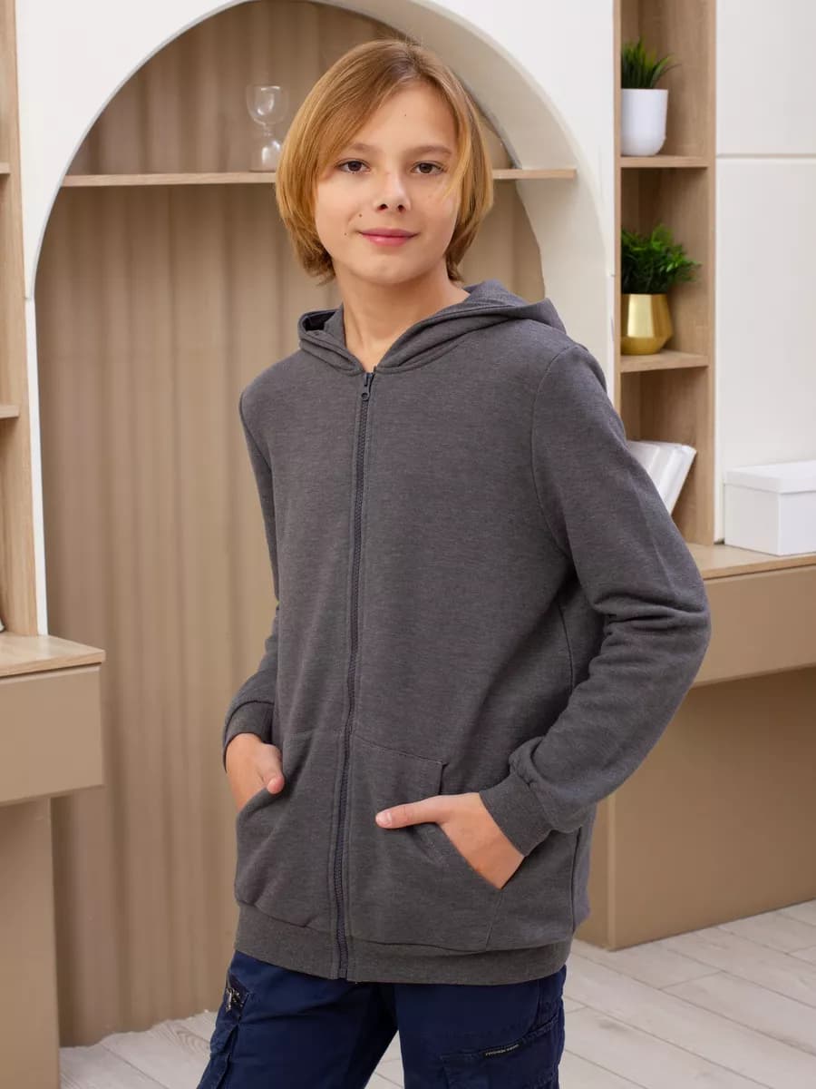 Худи для на молнии для мальчика зипка с капюшоном