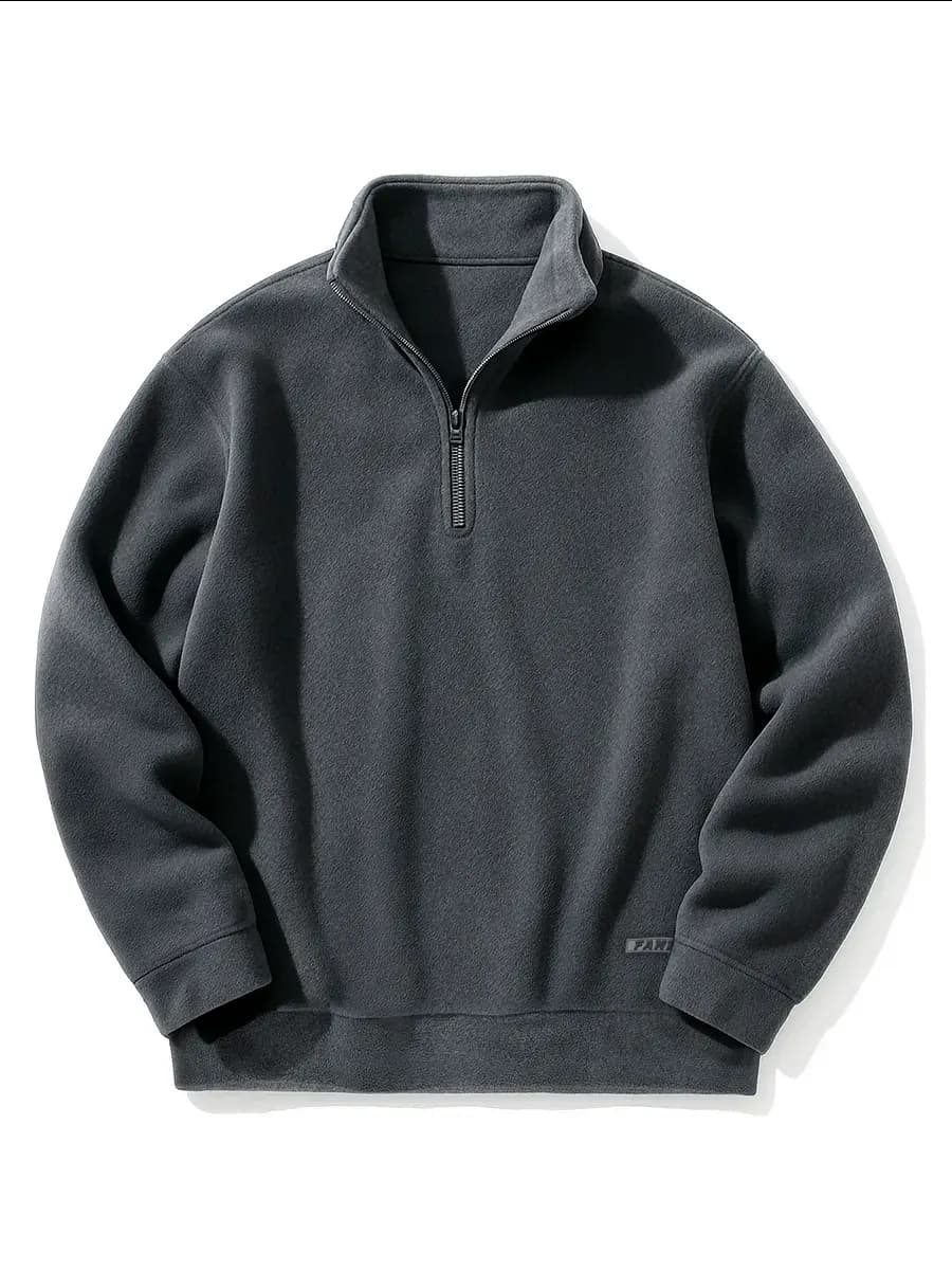 Толстовка флисовая оверсайз полузамок