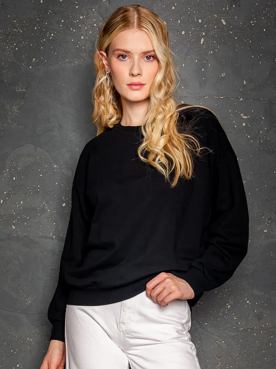 Свитшот оверсайз без начеса