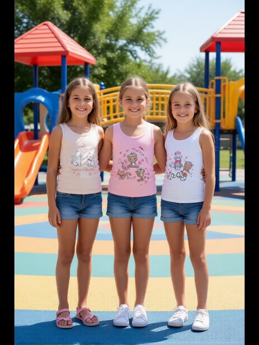 Майка для девочки набор 3шт