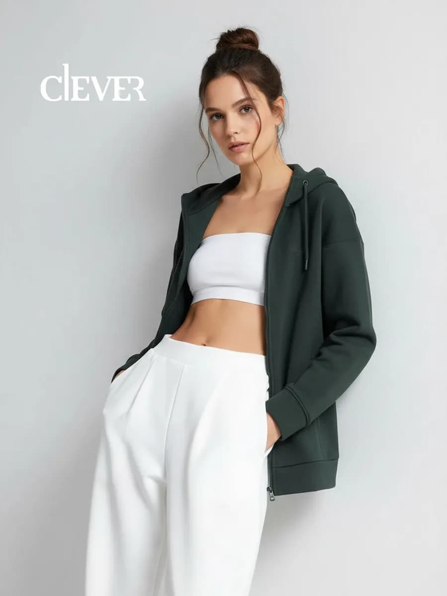 Зип худи оверсайз на молнии толстовка с начёсом